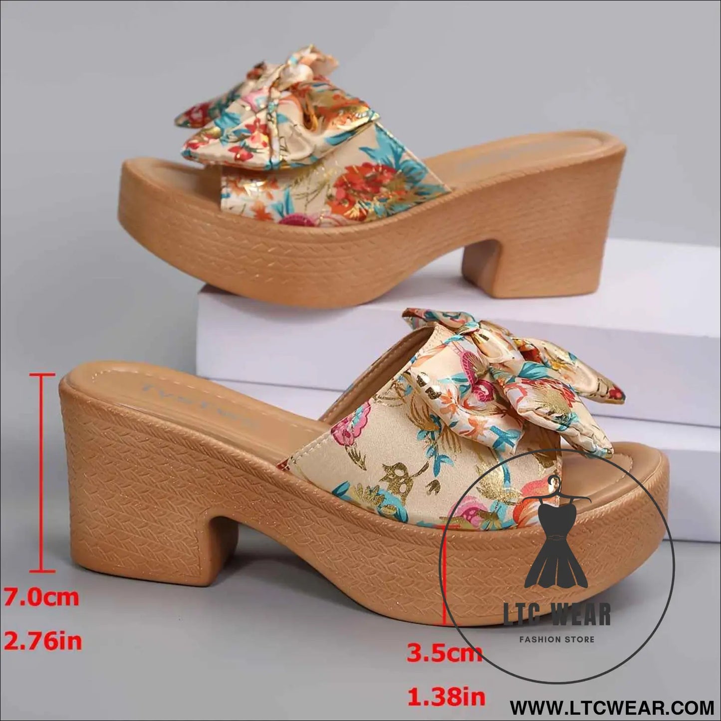 Chunky Wedge Summer Sandals Fashionable High Heel Slides
