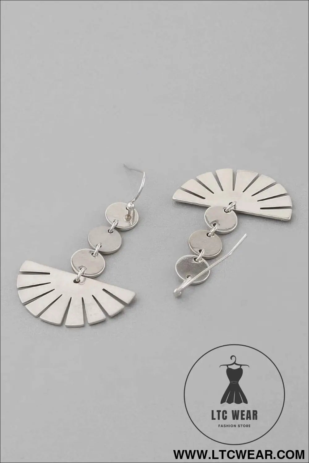 Circle Flower Drop Earrings