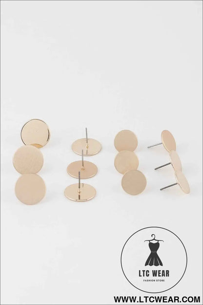 Circle Stud Earrings Set