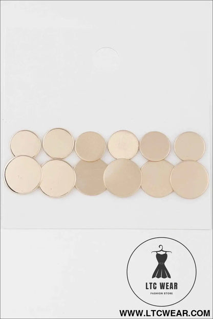 Circle Stud Earrings Set