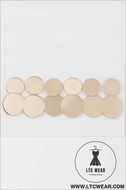 Circle Stud Earrings Set