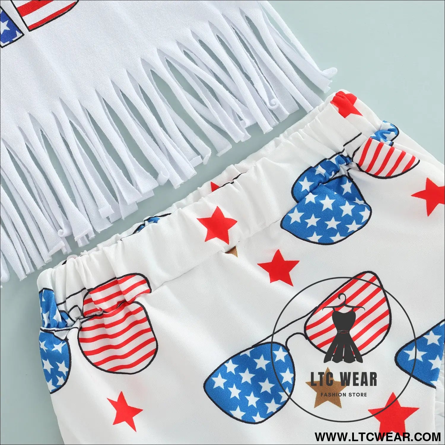 Citgeett summer independence day infant baby girl pants outf