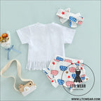 Citgeett summer independence day infant baby girl pants outf