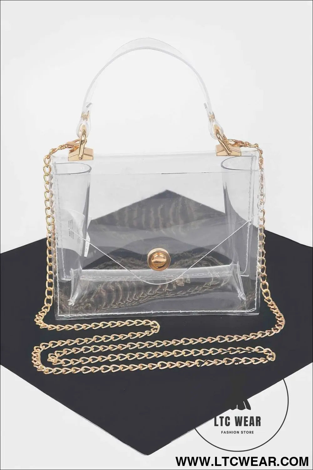 Clear Pvc Top Handle Crossbody Bag