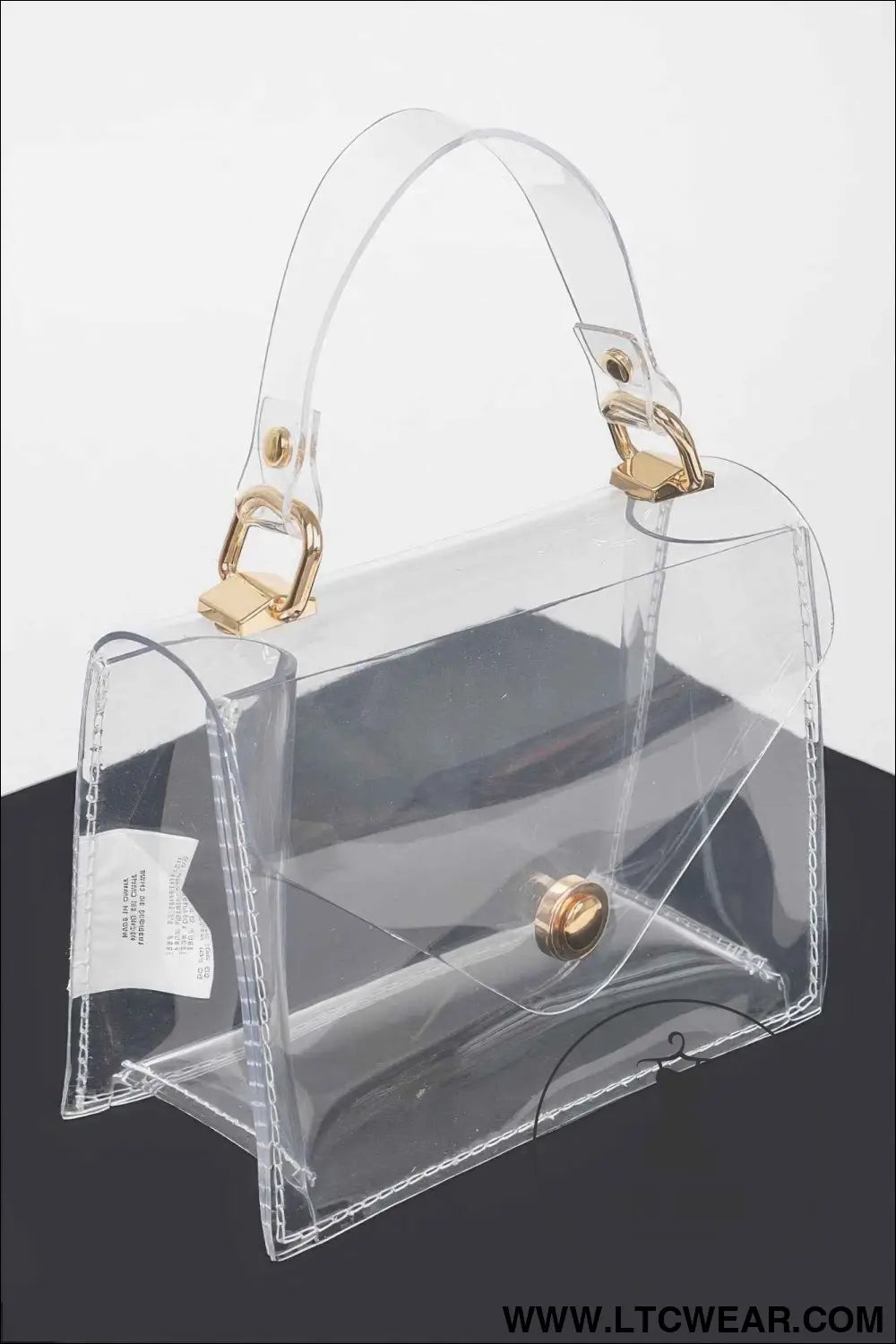Clear Pvc Top Handle Crossbody Bag
