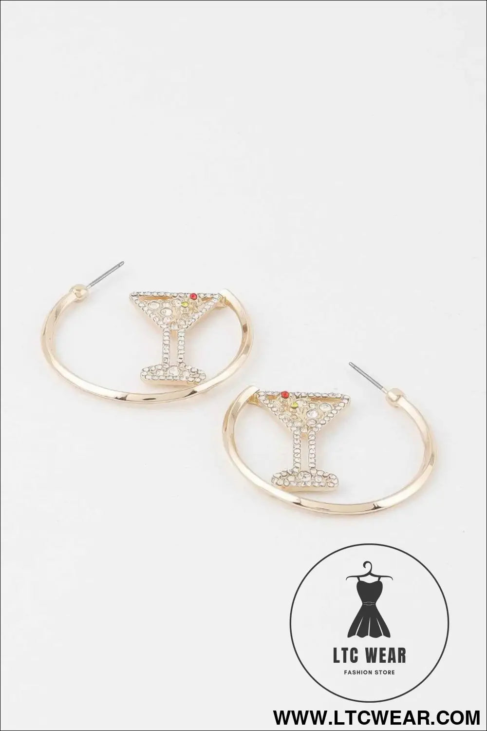 Cocktail Hoop Earrings