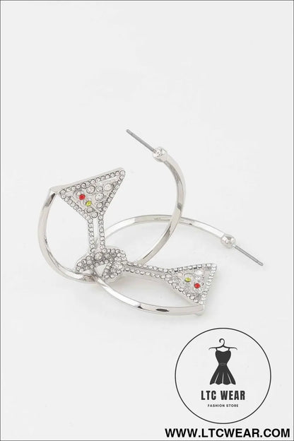 Cocktail Hoop Earrings