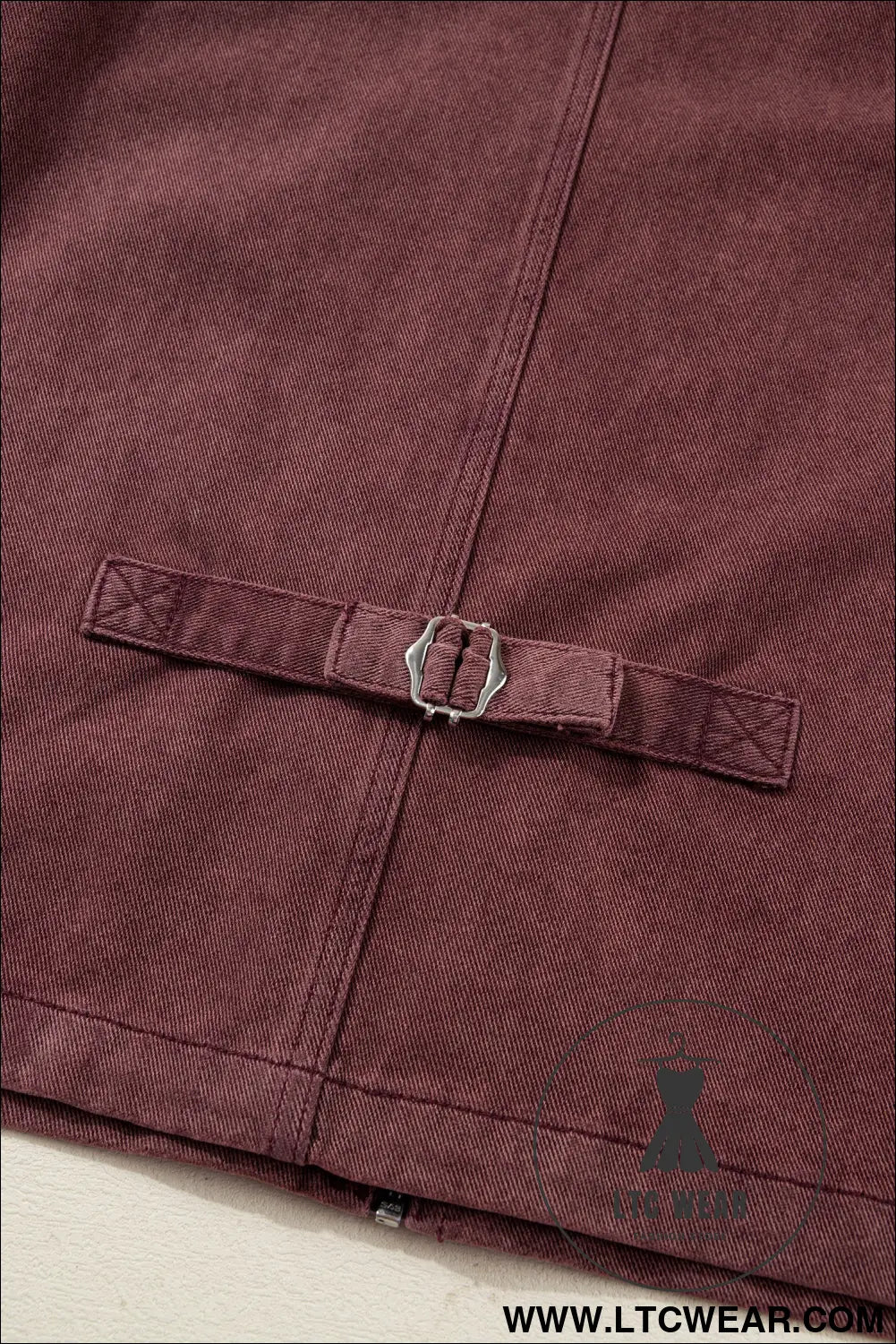 Coffee corduroy collar zipped front denim jacket - jackets