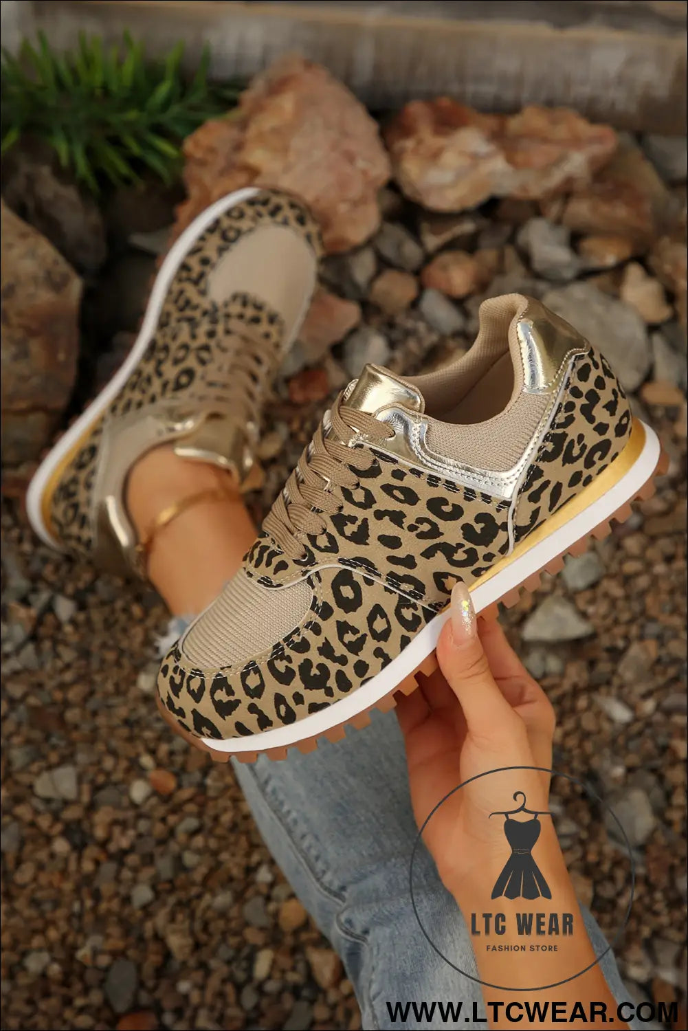 Coffee leopard faux suede mixed patchwork lace up sneakers - coffee / 37 / 100% polyester + 100% tpr - womens shoes