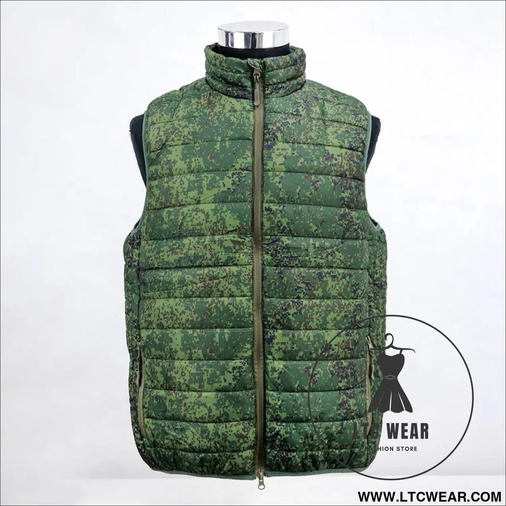 Cold war era gorka anorak camo vest - russian klmk pattern field jacket lightweight cotton sleeveless combat smock - 01
