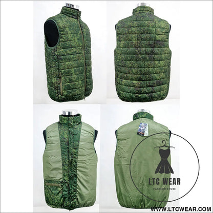 Cold war era gorka anorak camo vest - russian klmk pattern field jacket lightweight cotton sleeveless combat smock