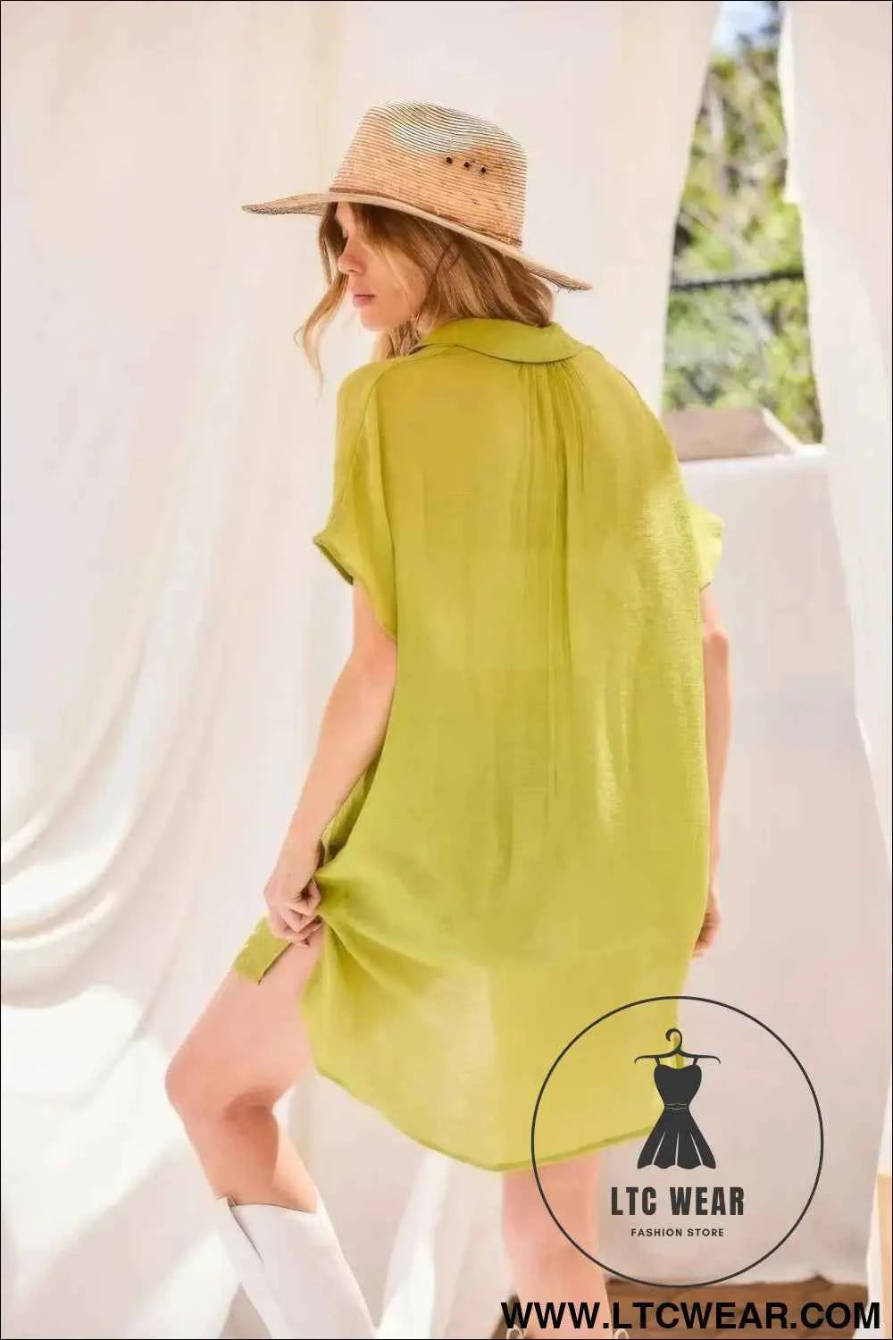 Collar Neck Button Down Robe Oversize Jacket