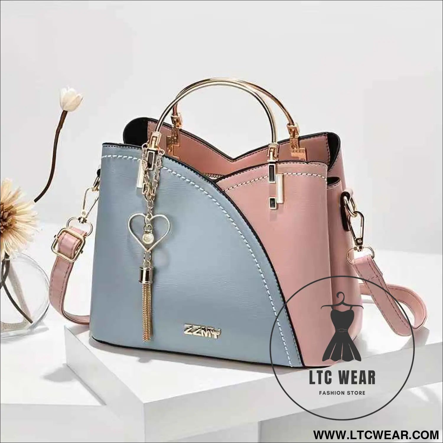 Color-blocked  large-capacity shoulder bag with high-quality crossbody design