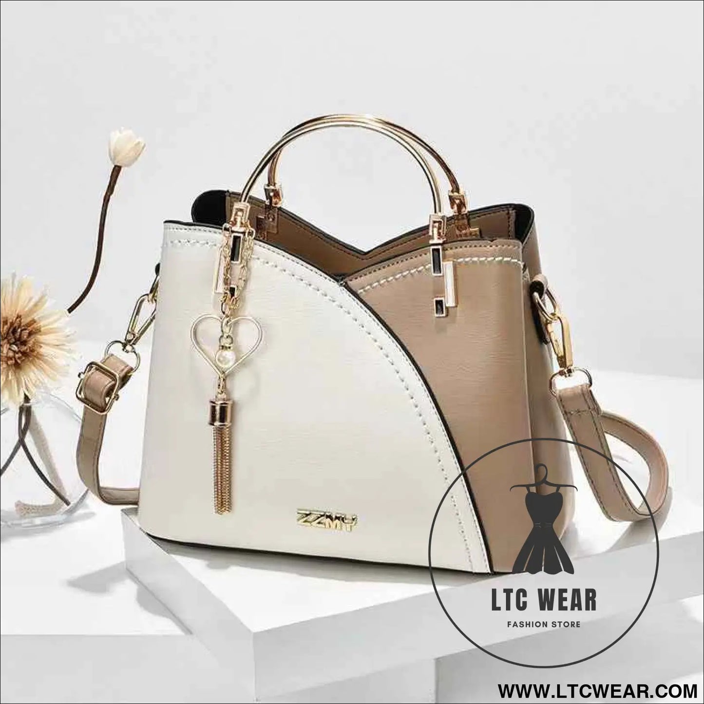 Color-blocked  large-capacity shoulder bag with high-quality crossbody design