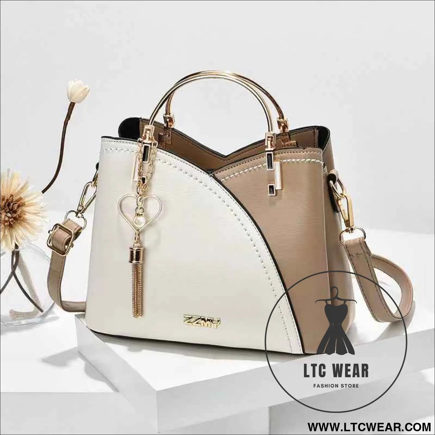 Color-blocked  large-capacity shoulder bag with high-quality crossbody design