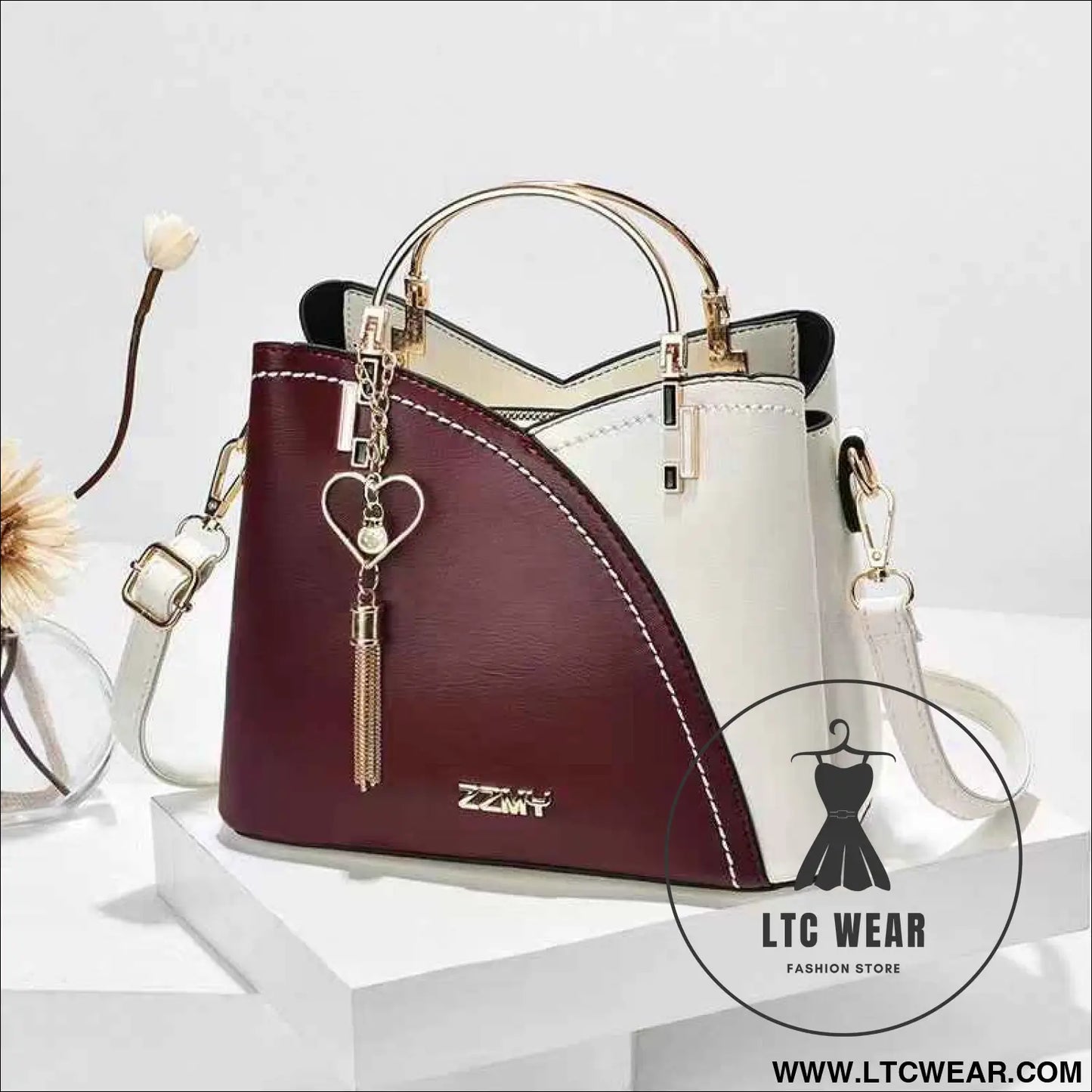 Color-blocked  large-capacity shoulder bag with high-quality crossbody design