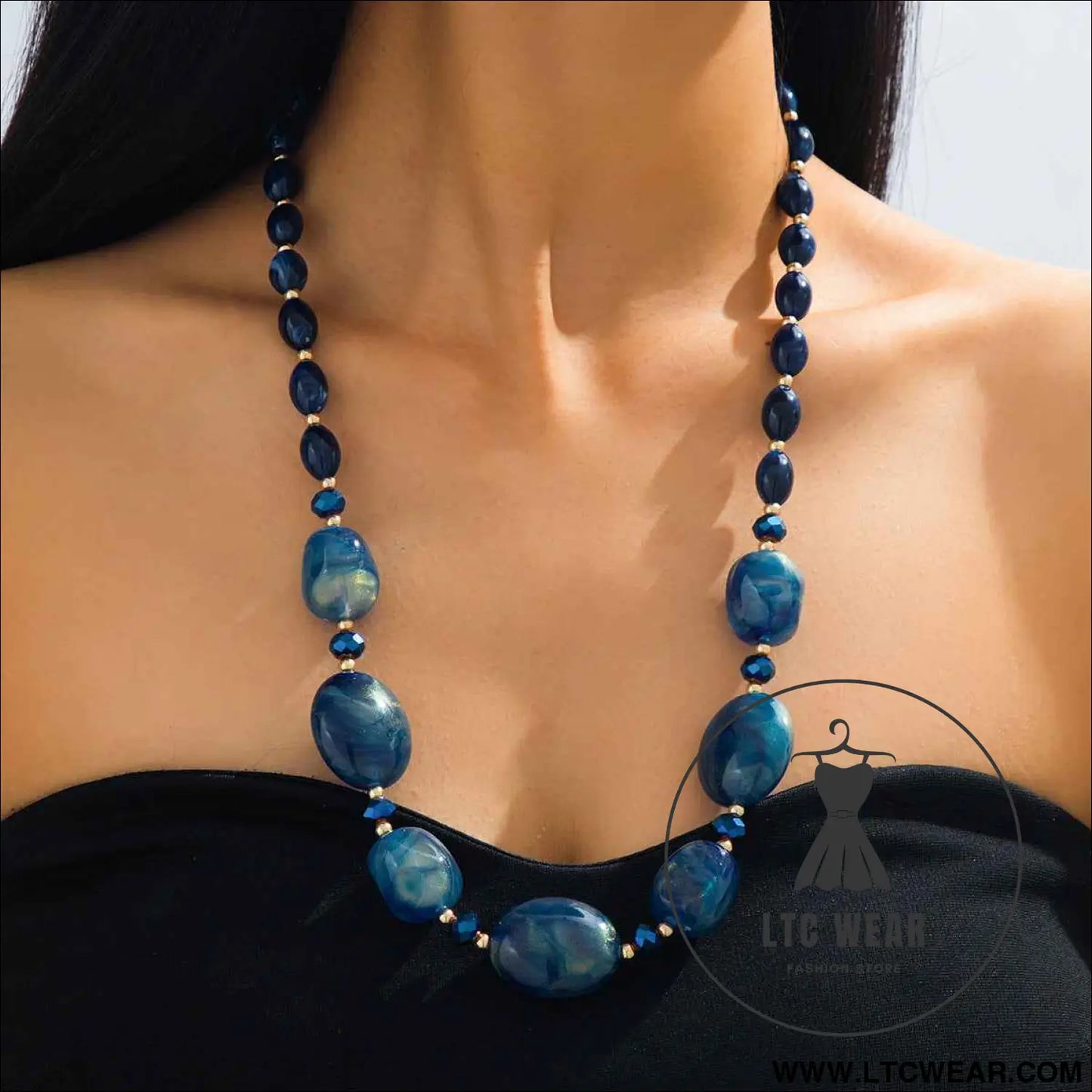 Colorful Resin Bead Necklace and Bracelet Set Collection