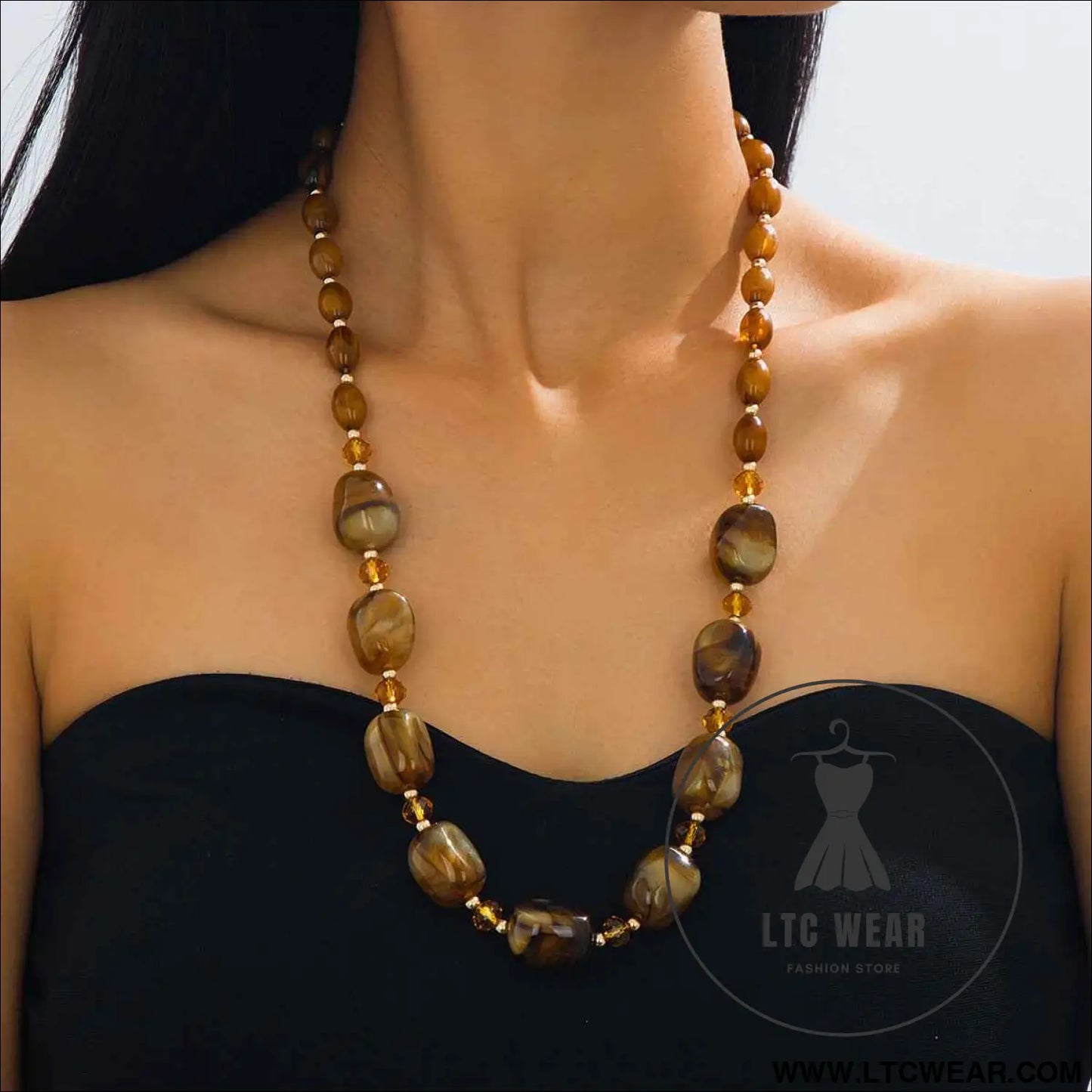 Colorful Resin Bead Necklace and Bracelet Set Collection