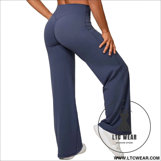 Comfortable High-Waisted Straight Leg Yoga Pants for Women