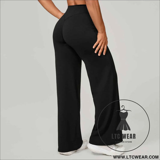 Comfortable High-Waisted Straight Leg Yoga Pants for Women