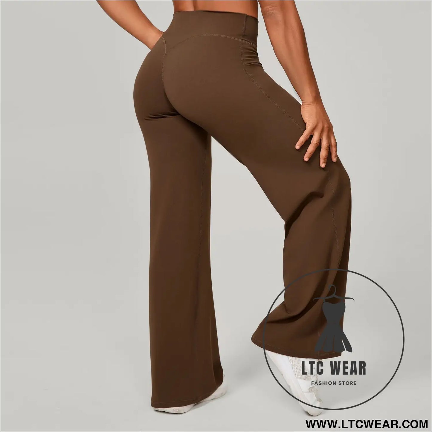 Comfortable High-Waisted Straight Leg Yoga Pants for Women - L.T.C Wear Online Fashion Store