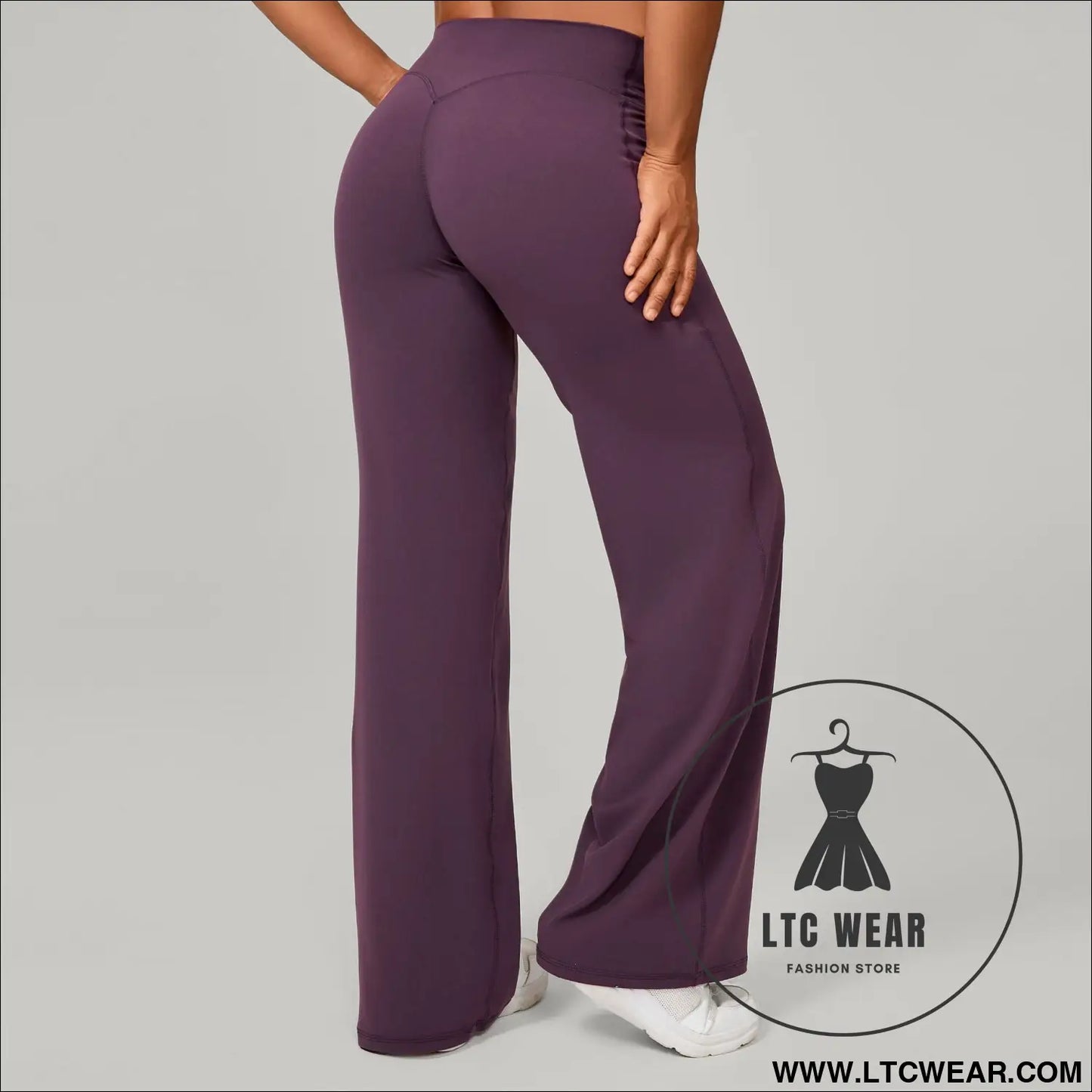 Comfortable High-Waisted Straight Leg Yoga Pants for Women - L.T.C Wear Online Fashion Store