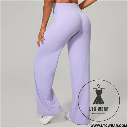 Comfortable High-Waisted Straight Leg Yoga Pants for Women - L.T.C Wear Online Fashion Store