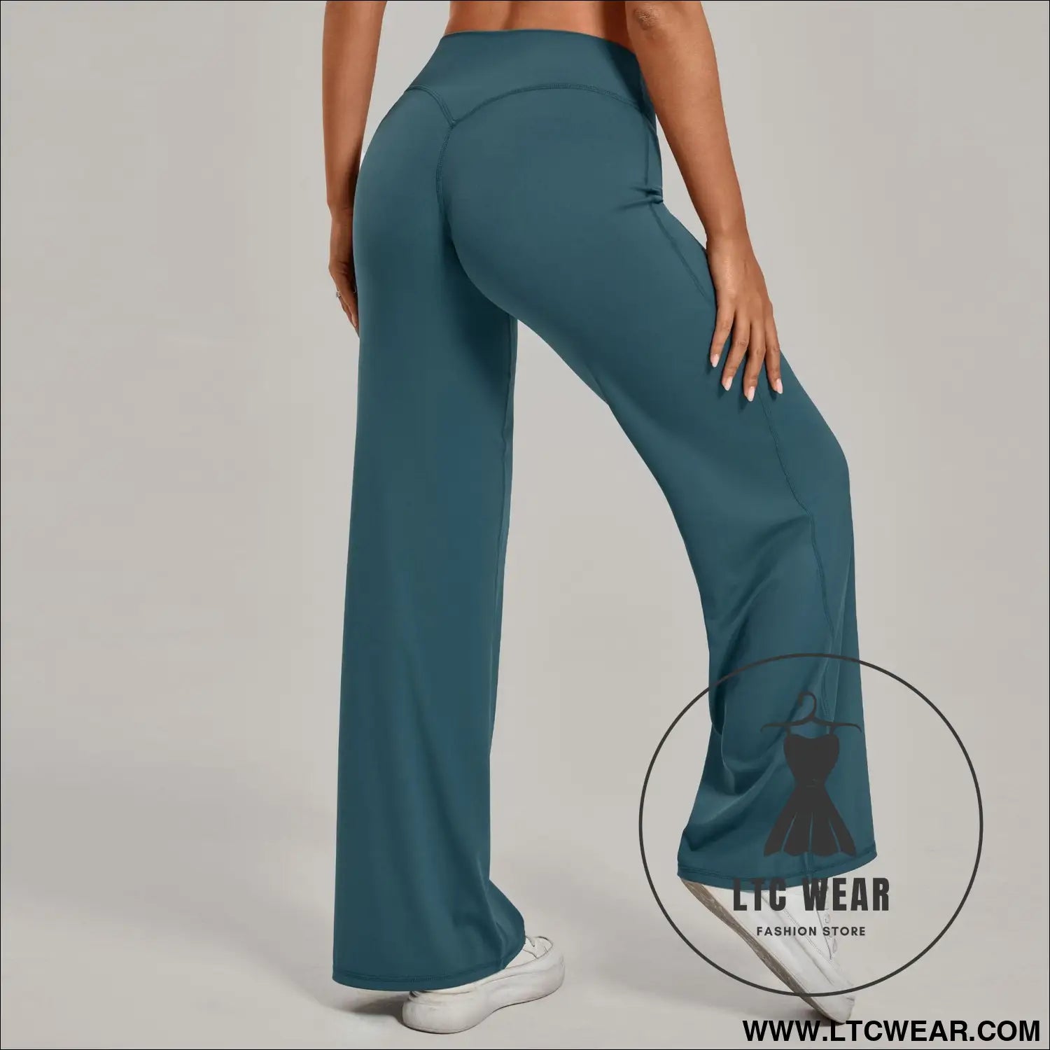 Comfortable High-Waisted Straight Leg Yoga Pants for Women - L.T.C Wear Online Fashion Store