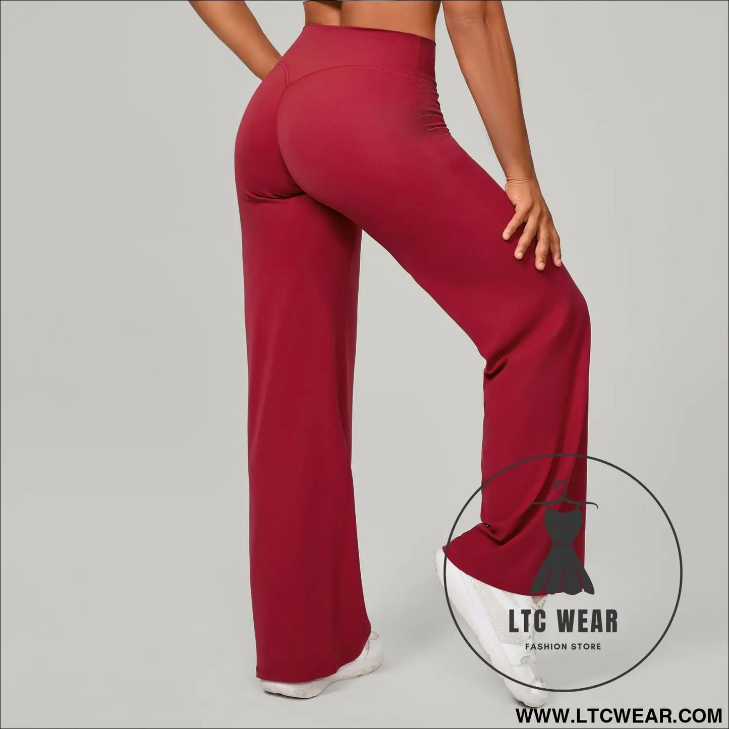 Comfortable High-Waisted Straight Leg Yoga Pants for Women - L.T.C Wear Online Fashion Store