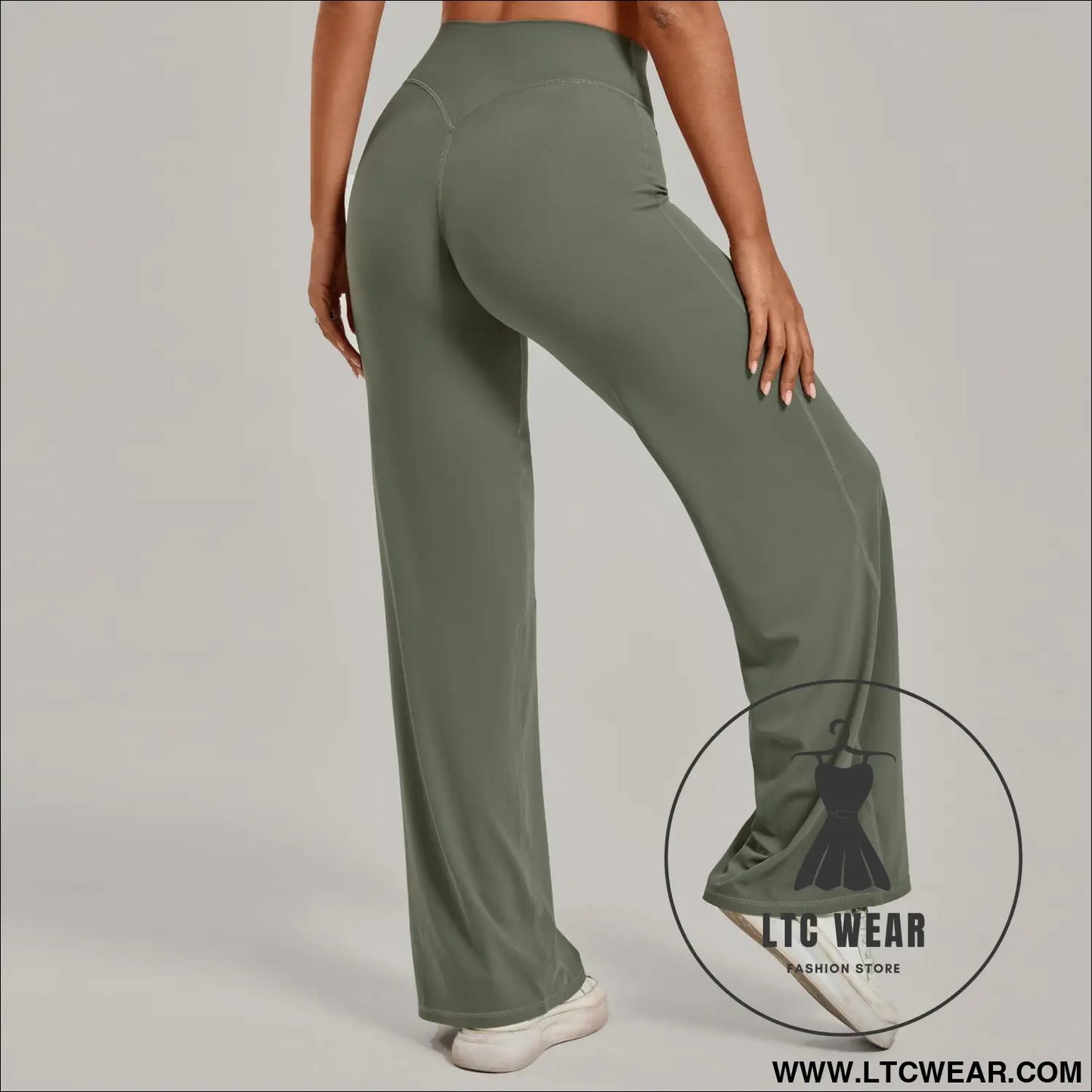 Comfortable High-Waisted Straight Leg Yoga Pants for Women - L.T.C Wear Online Fashion Store