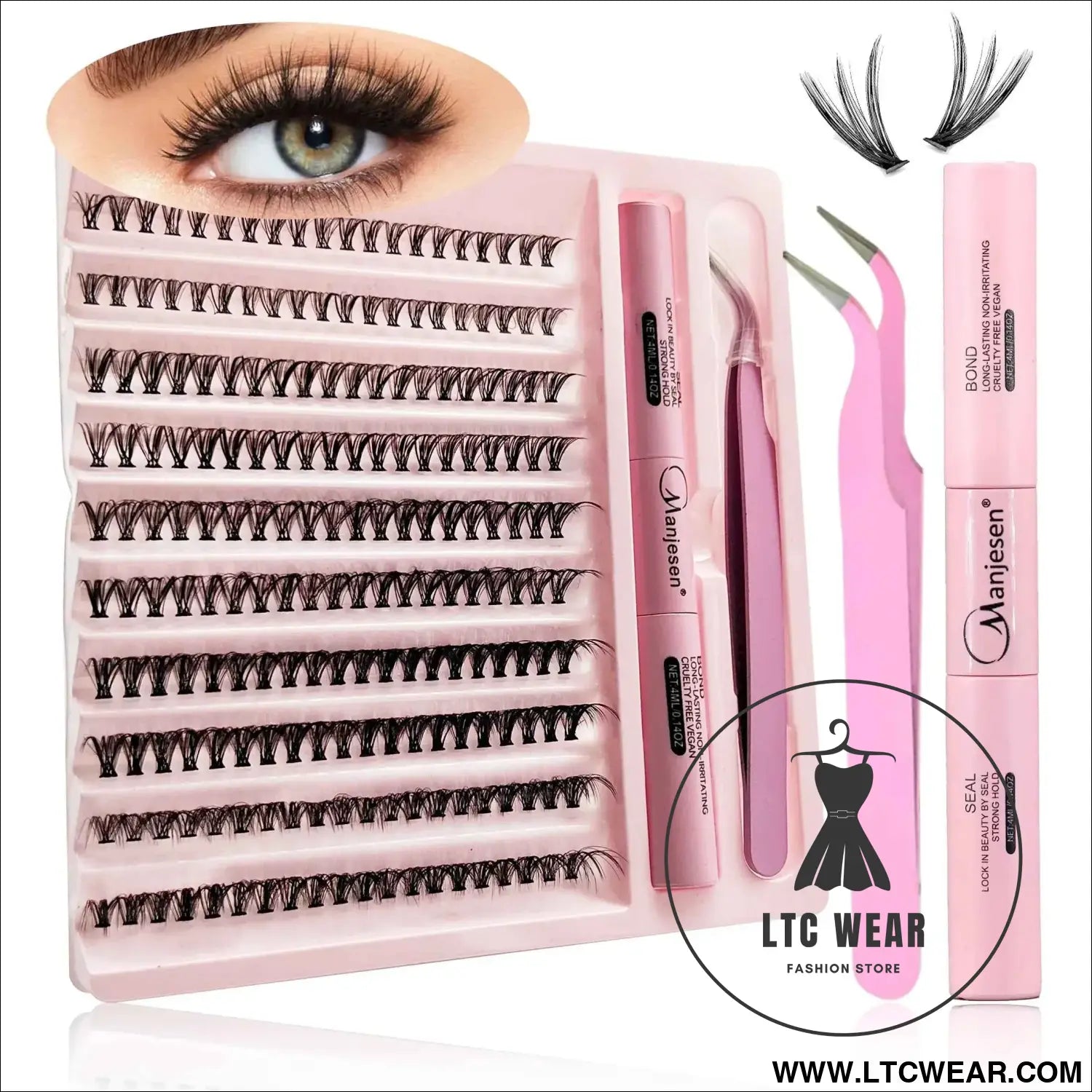 Complete Eyelash Extension Kit with Bond & Seal Tools