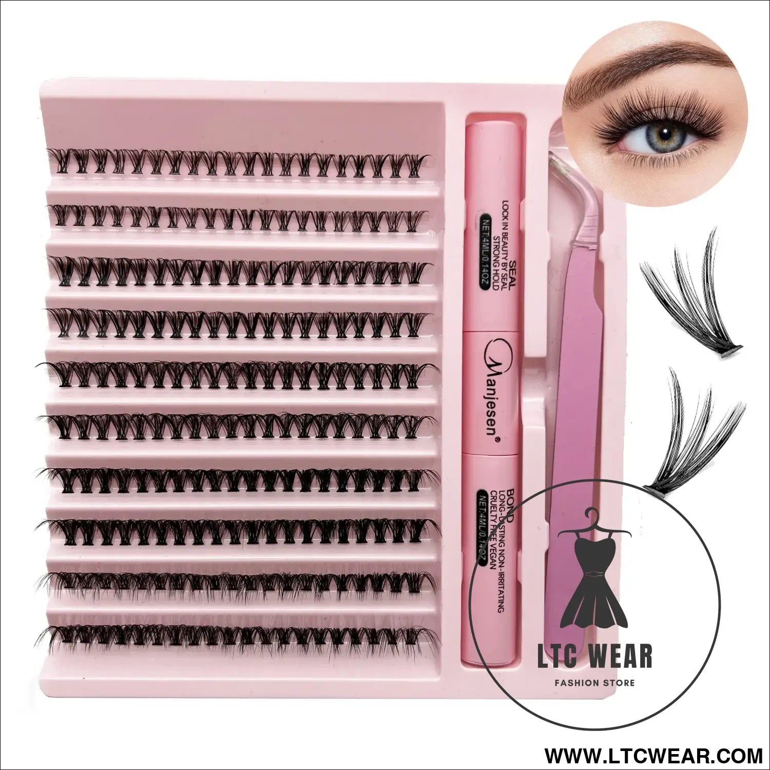 Complete Eyelash Extension Kit with Bond & Seal Tools - L.T.C Wear Online Fashion Store