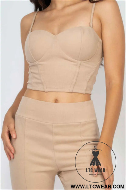 Corset Bustier Sweetheart Crop Top