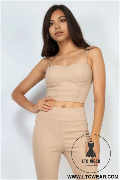 Corset Bustier Sweetheart Crop Top