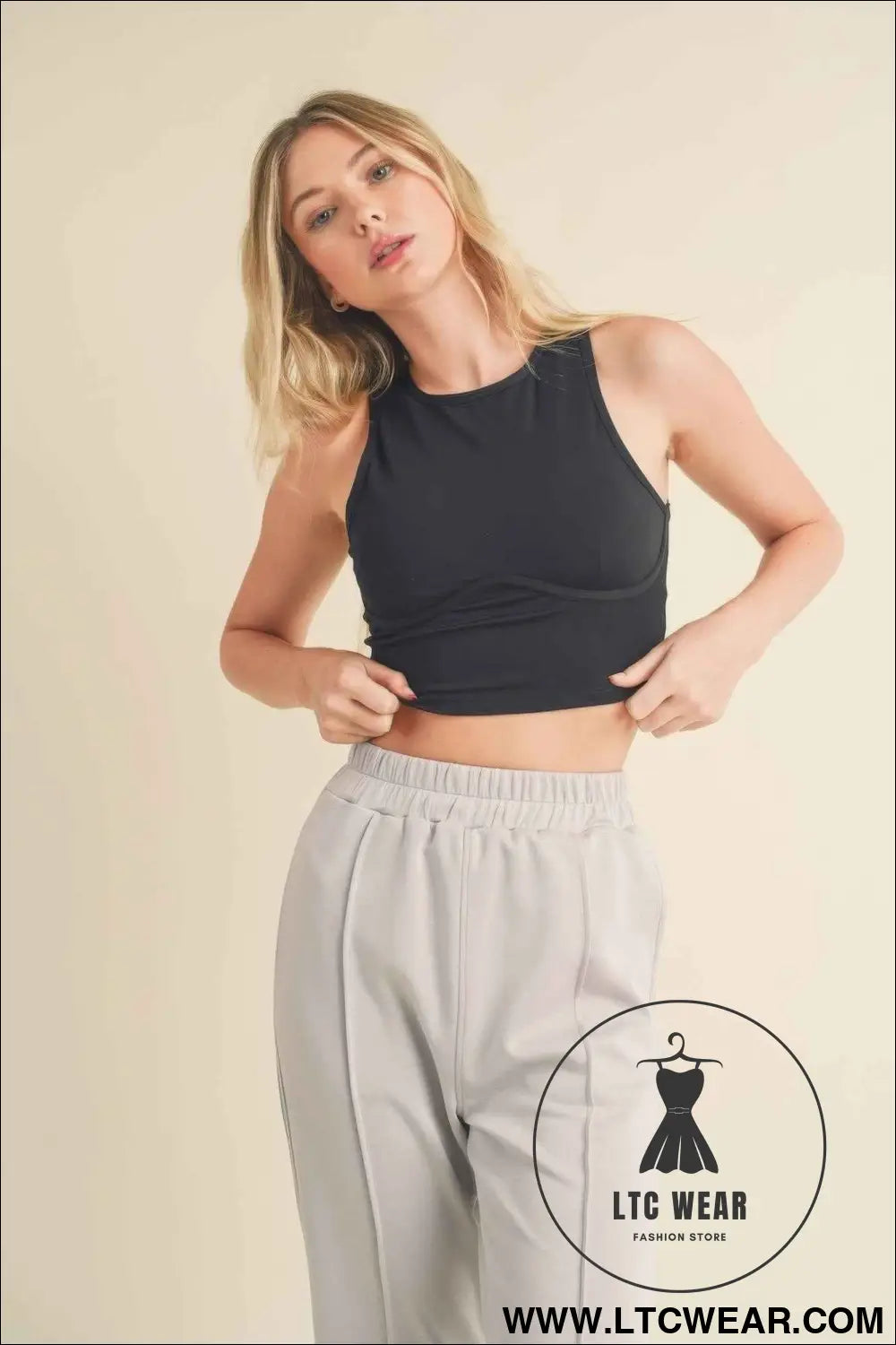 Corset Inspired Cropped Tank Top