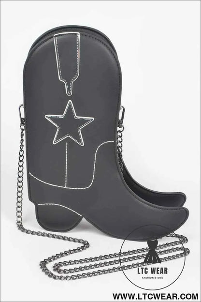 Cowboy Boots Crossbody Chain Bag