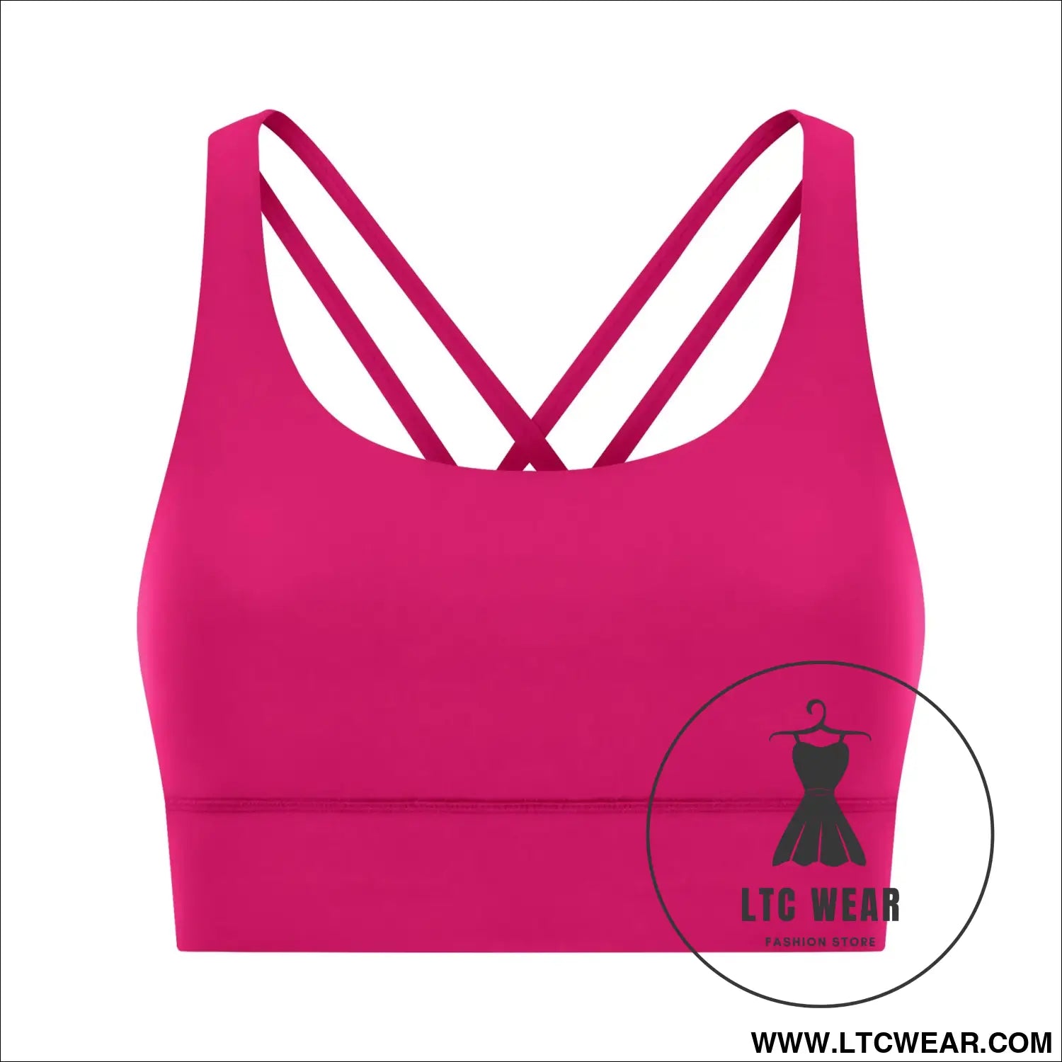 Cozy brushed yoga bra with cross back style - extraordinary magenta / 4