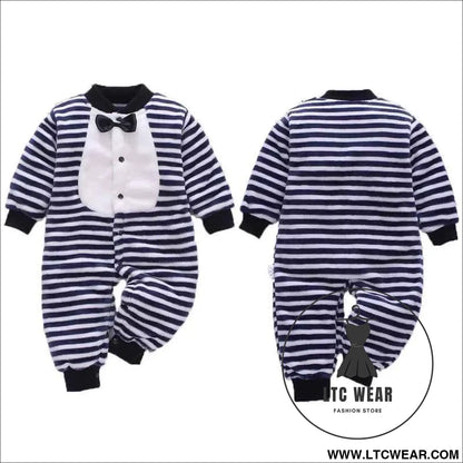 Cozy Flannel Infant Jumpsuit for Newborns 0-18 Months