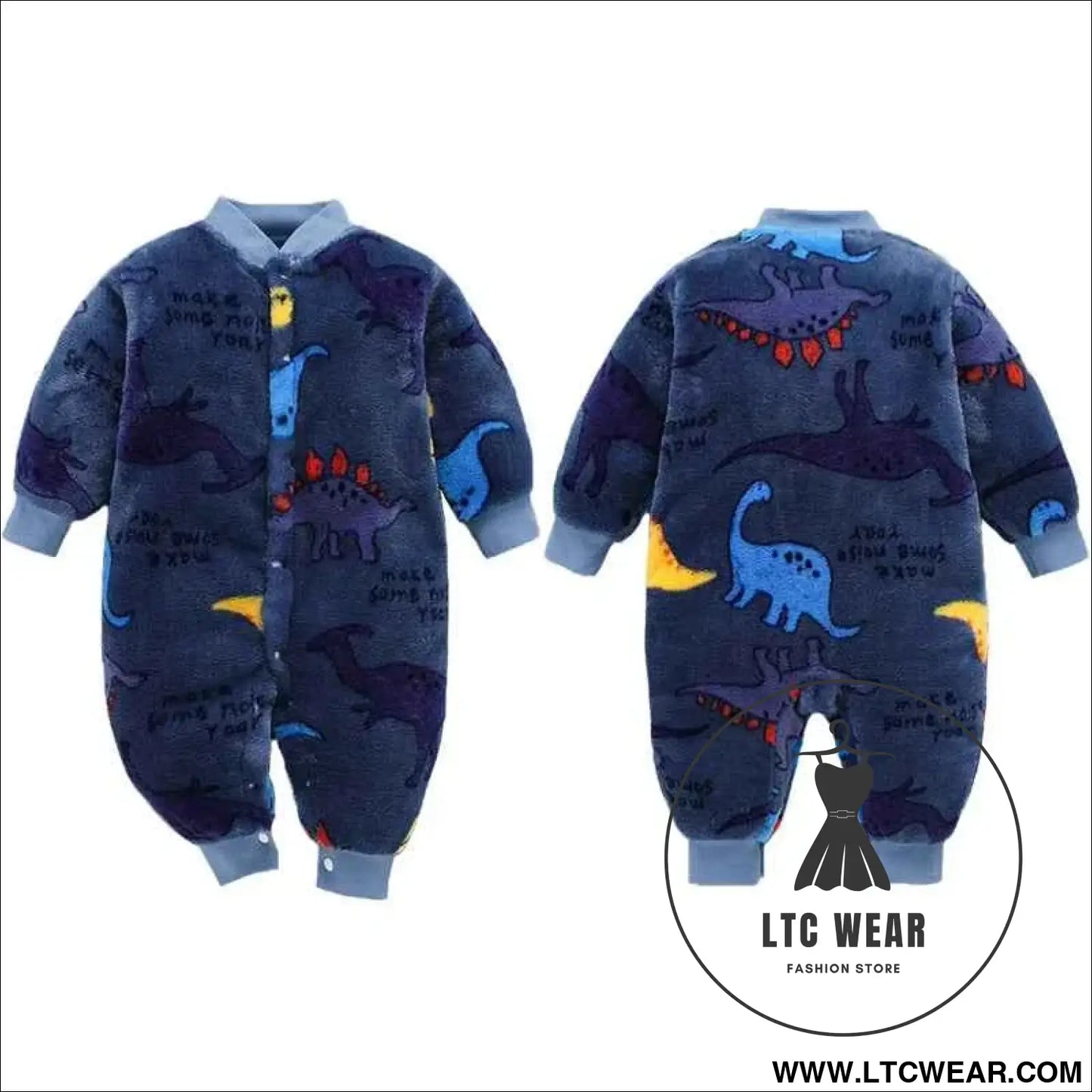 Cozy Flannel Infant Jumpsuit for Newborns 0-18 Months