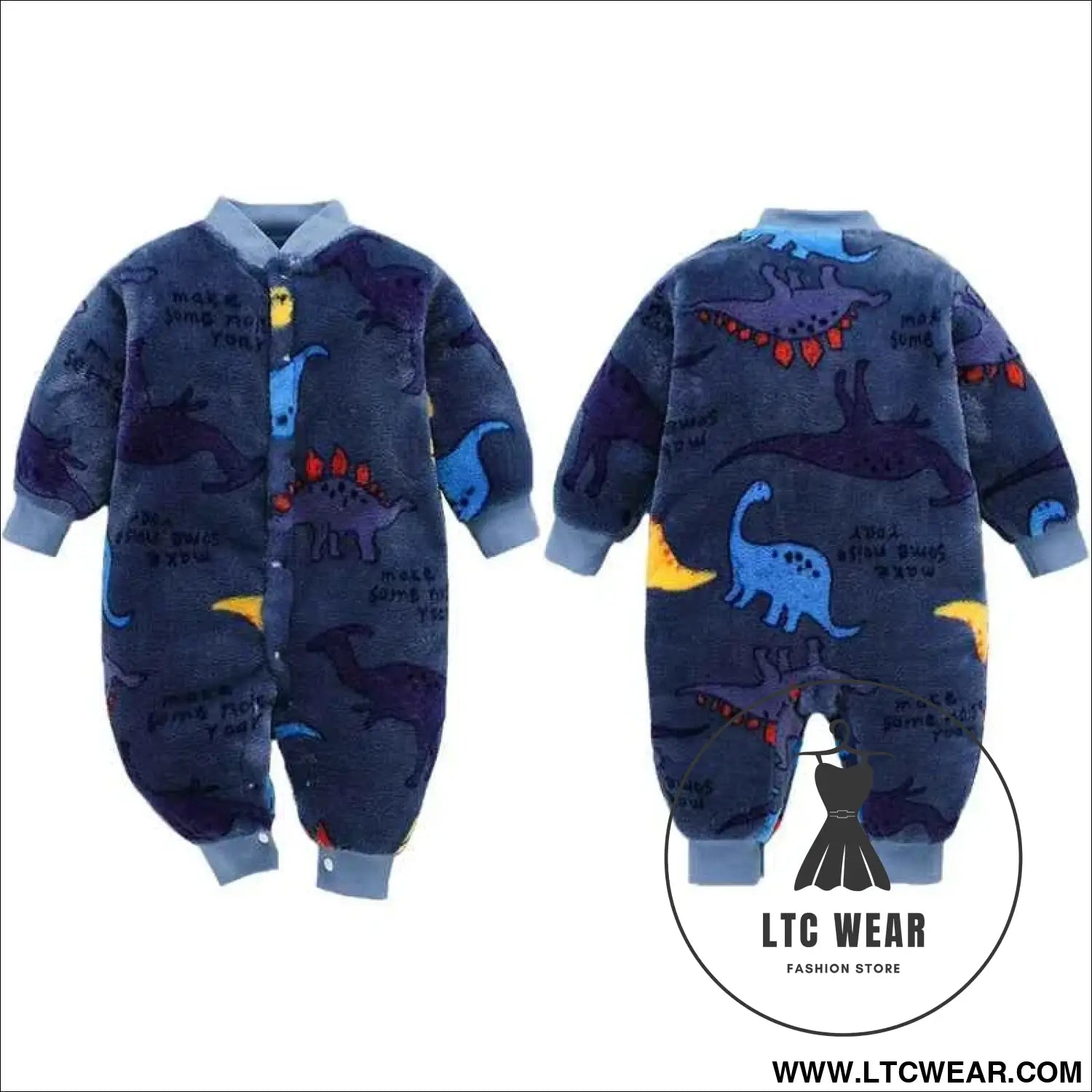 Cozy Flannel Infant Jumpsuit for Newborns 0-18 Months