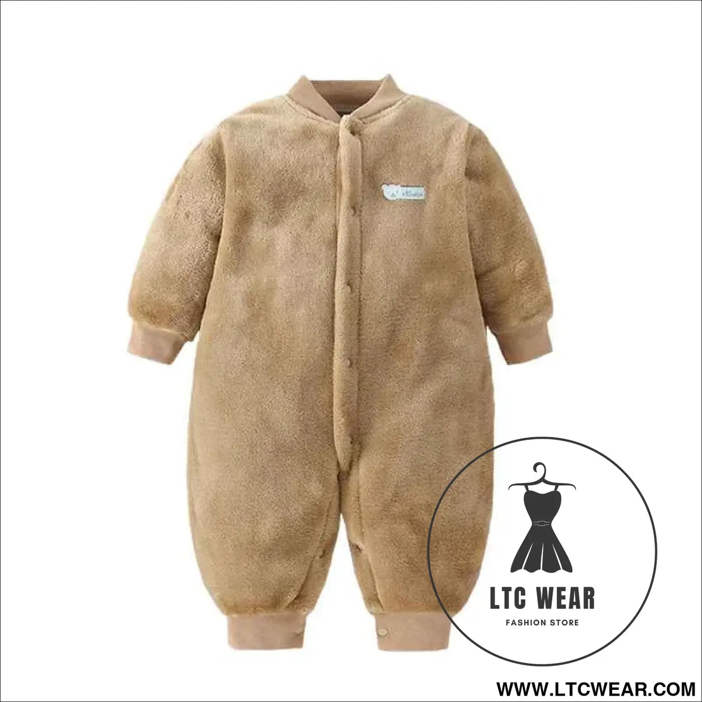 Cozy Flannel Infant Jumpsuit for Newborns 0-18 Months