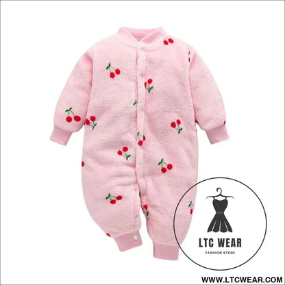 Cozy Flannel Infant Jumpsuit for Newborns 0-18 Months