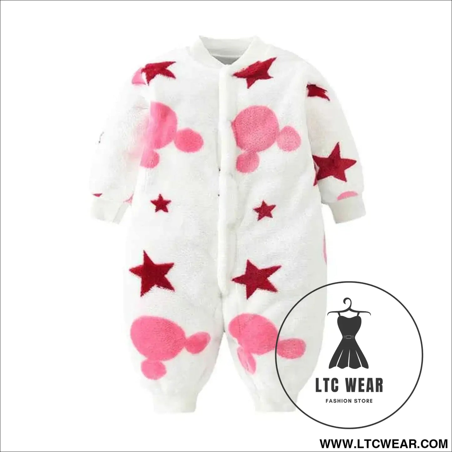 Cozy Flannel Infant Jumpsuit for Newborns 0-18 Months