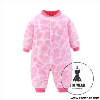 Cozy Flannel Infant Jumpsuit for Newborns 0-18 Months