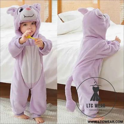 Cozy Unicorn & Dinosaur Baby Rompers for Boys & Girls