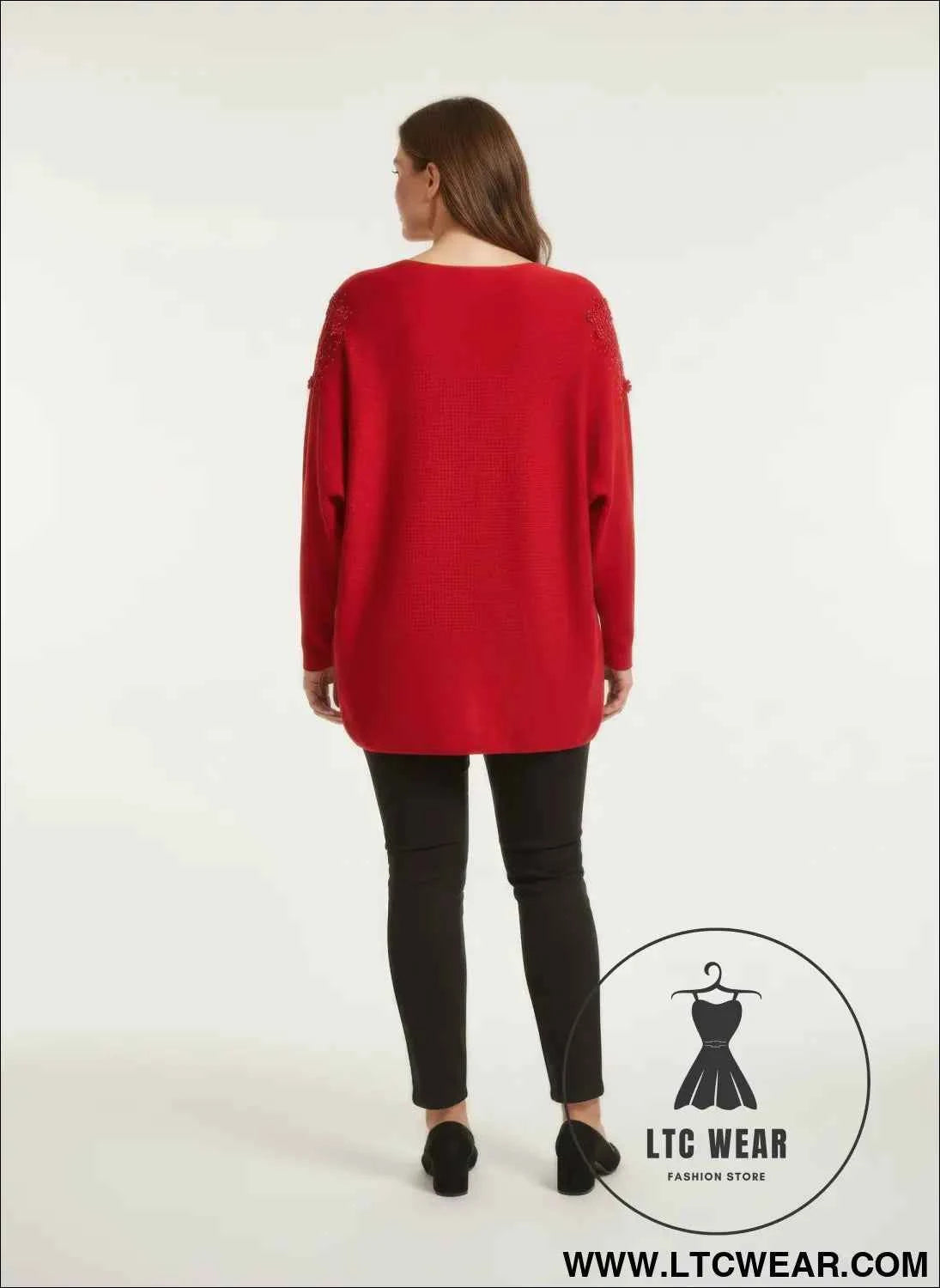 Crimson Lace Tunic Top for Effortless Style and Elegance