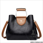 Cross shoulder bag women’s handbag women’s bucket bag - black