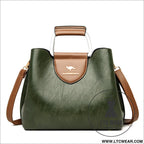 Cross shoulder bag women’s handbag women’s bucket bag - green