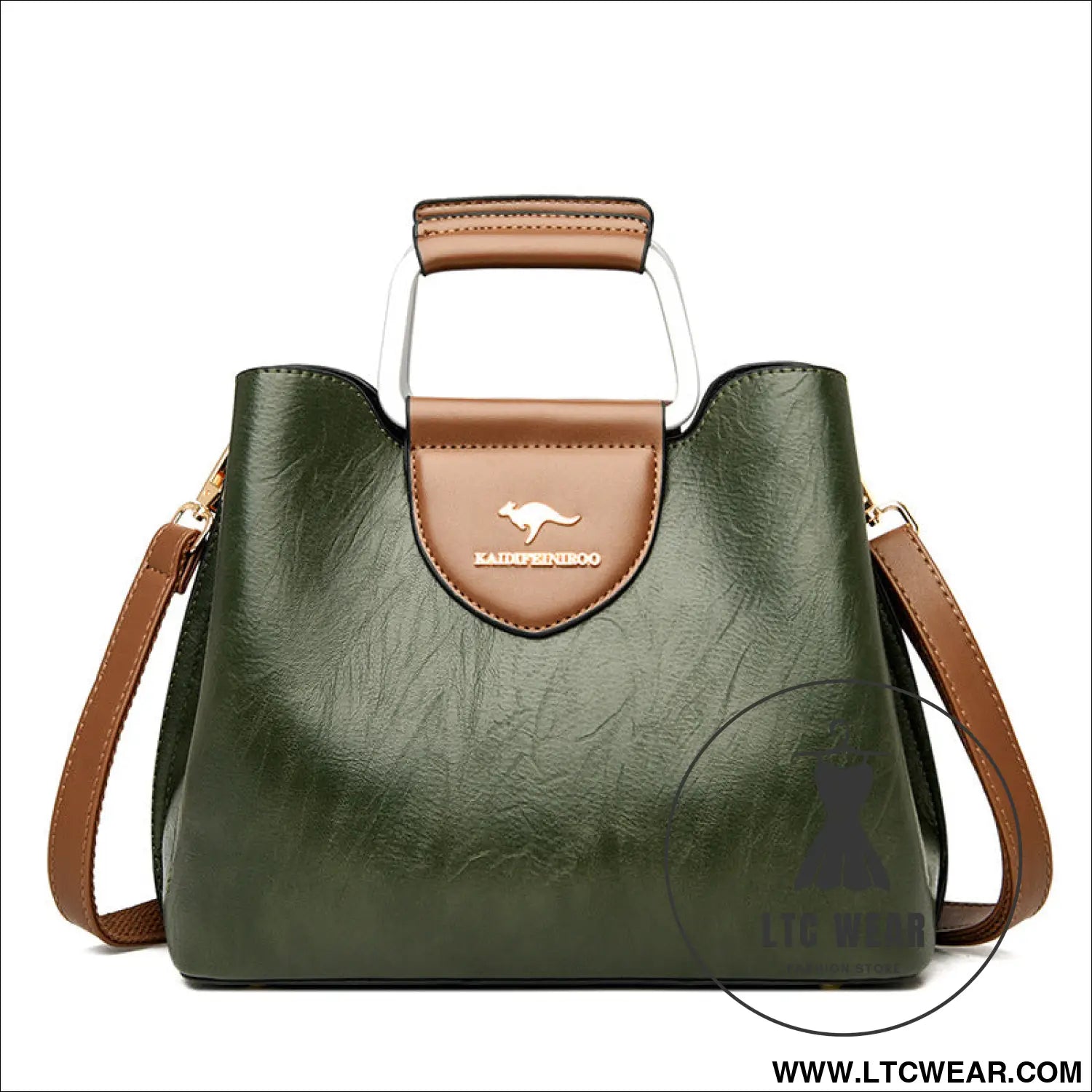 Cross shoulder bag women’s handbag women’s bucket bag - green