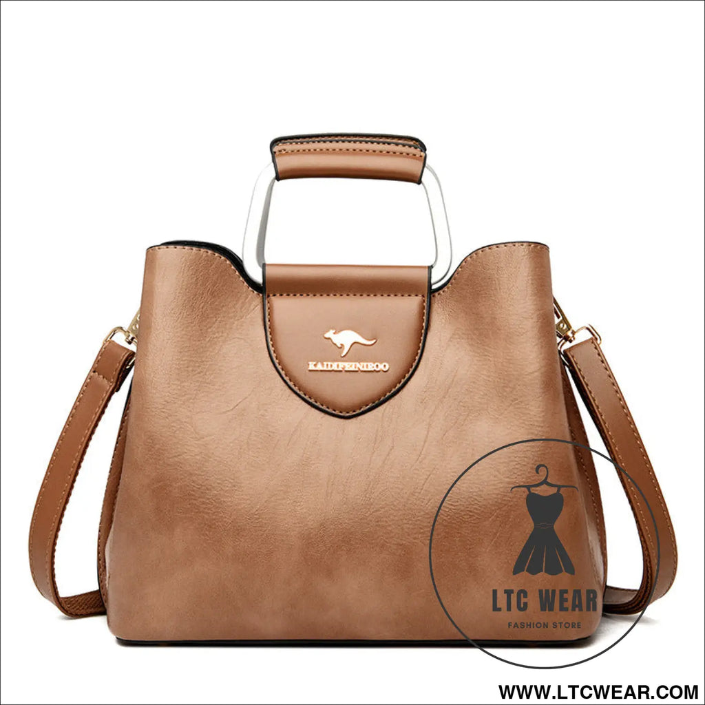 Cross shoulder bag women’s handbag women’s bucket bag - khaki